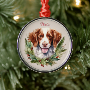 Adorno Metálico Navidades españoles de Bretaña Mascota Raza de per