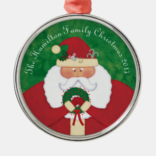 Adorno Metálico Navidades Eve Santa Personalizada