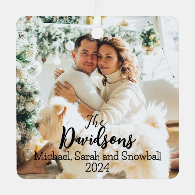 Adorno Metálico Navidades familiares 2024 Foto (Anverso)