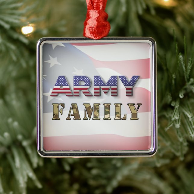 Adorno Metálico Navidades familiares del ejército (Árbol)