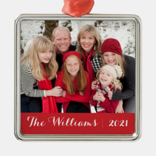 Adorno Metálico Navidades familiares Keepsake   Foto y texto Perso
