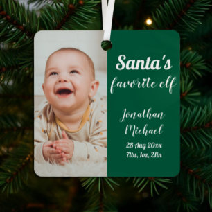 Adorno Metálico Navidades favoritos de bebés mayores de Santa
