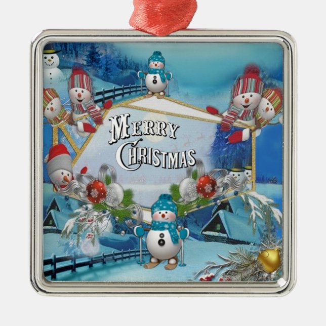 Adorno Metálico Navidades felices (Frente)