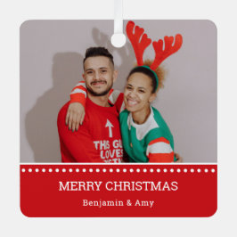 Adorno Metálico Navidades feos campeones de suéter rojo foto