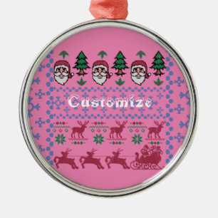 Adorno Metálico Navidades feos estilo suéter Thunder_Cove