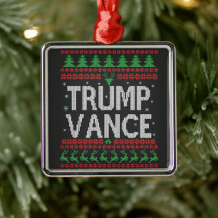 Adorno Metálico Navidades feos republicanos de Trump vance celebra