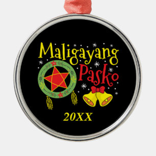 Adorno Metálico Navidades filipinos Maligayang Pasko
