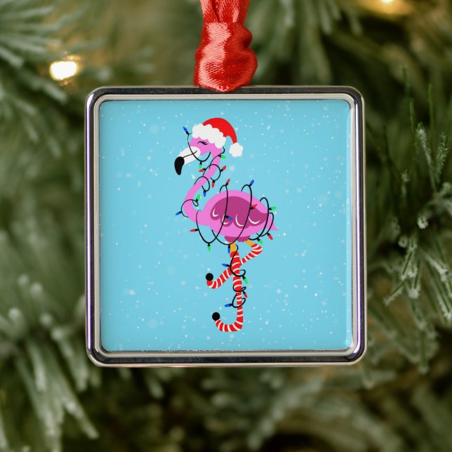 Adorno Metálico Navidades Flamingo (Árbol)