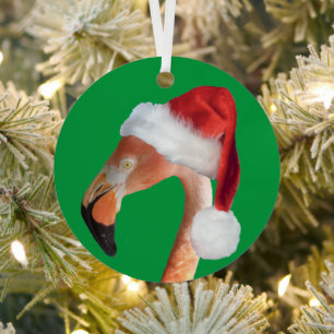 Adorno Metálico Navidades Flamingo Ornament