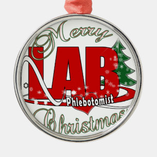 ADORNO METÁLICO NAVIDADES FLEBOTOMISTAS DE LAB