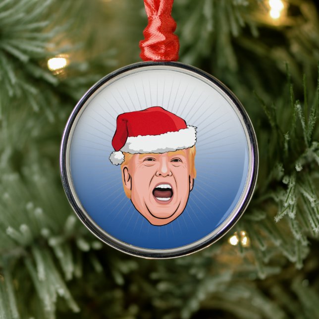 Adorno Metálico Navidades furiosos de Donald Trump (Árbol)