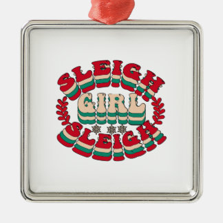 Adorno Metálico Navidades Gift Sleigh Chica Sleigh