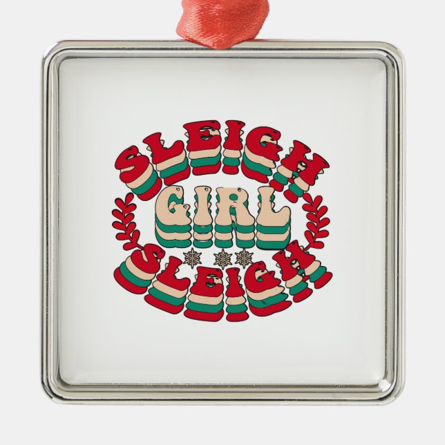 Adorno Metálico Navidades Gift Sleigh Chica Sleigh (Frente)