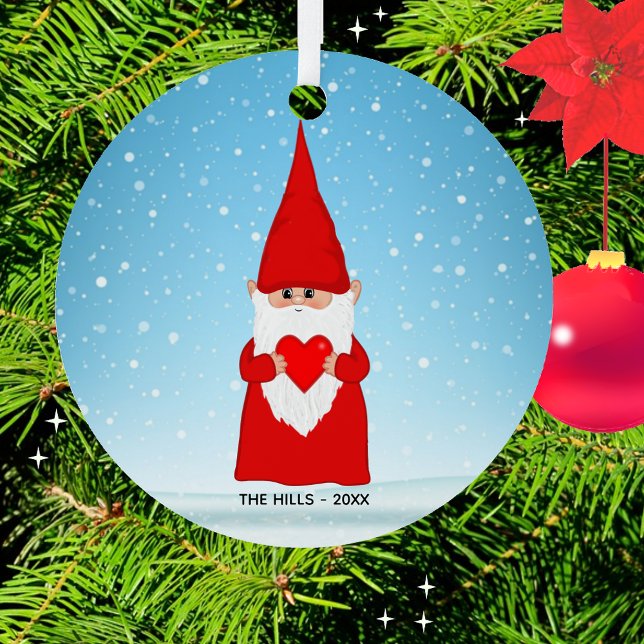 Adorno Metálico Navidades Gnome sosteniendo un corazón (Subido por el creador)