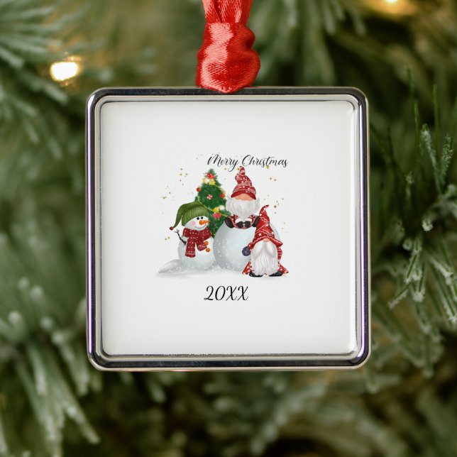 Adorno Metálico Navidades Gnomes (Árbol)