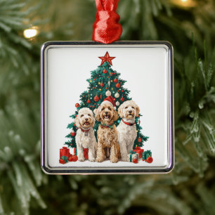 Adorno Metálico Navidades Goldendoodle Dogs