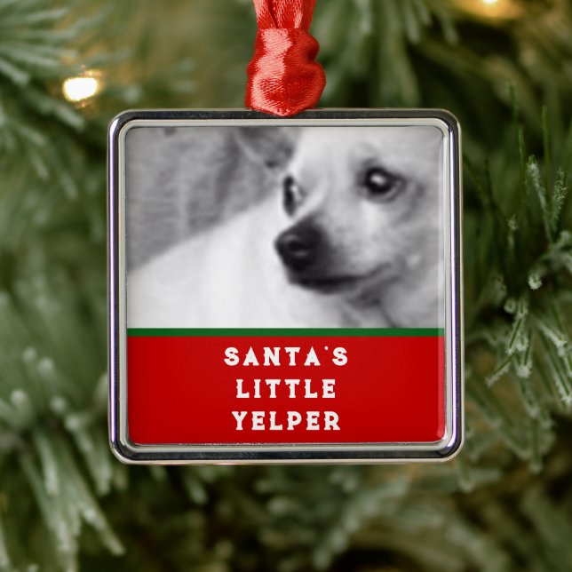 Adorno Metálico Navidades graciosos de fotos de perros (Árbol)