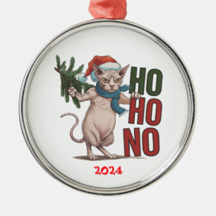 Adorno Metálico Navidades Grumpy Cat Ho No