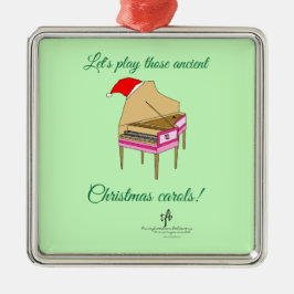 Adorno Metálico Navidades Harriet Harpsichord Carols Premium Sq.