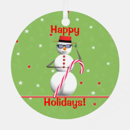 Adorno Metálico Navidades Holiday Snowman