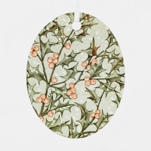 Adorno Metálico Navidades Holly Bonito saludo antiguo