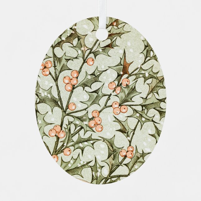 Adorno Metálico Navidades Holly Bonito saludo antiguo (Anverso)