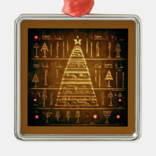 Adorno Metálico Navidades Jeroglíficos Egipcios 3
