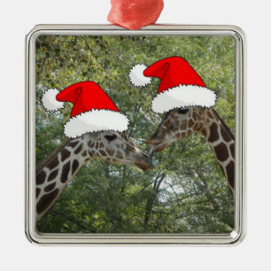 Adorno Metálico Navidades jirafas