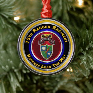 Adorno Metálico Navidades Keepsake del 75º Regimiento del Ranger