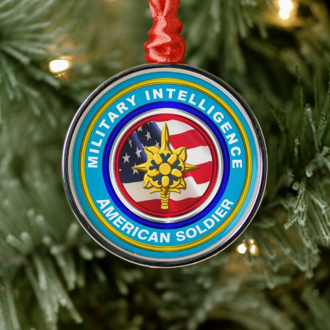 Adorno Metálico Navidades Keepsake, veterano de la inteligencia mi (Árbol)