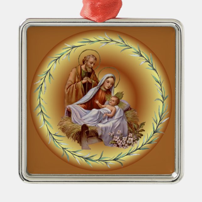Adorno Metálico Navidades ~ La Sagrada Familia ~ Natividad ~ * ~ ~ (Frente)