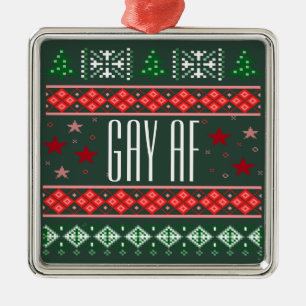 Adorno Metálico Navidades LGBTQ+ divertidos