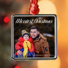 Adorno Metálico Navidades más hermosos elegante foto manuscrita bl