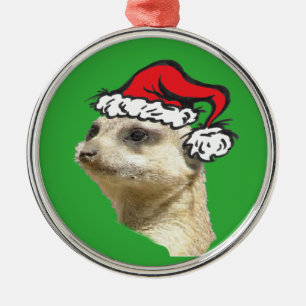 Adorno Metálico Navidades Meerkat Cust. Redondo Premium