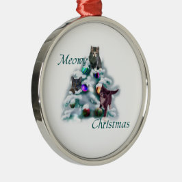 Adorno Metálico Navidades Meowy