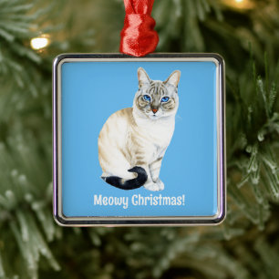 Adorno Metálico Navidades Meowy, Personalizado de gatos de Lynx Po