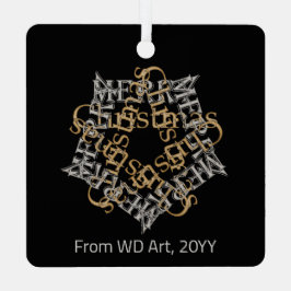 Adorno Metálico Navidades modernos personalizados Gold Silver Star