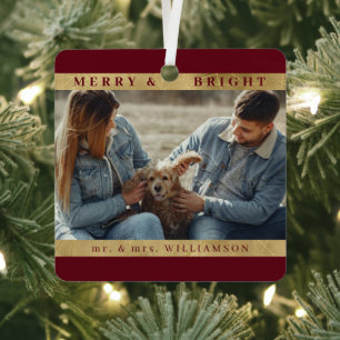 Adorno Metálico Navidades modernos y elegantes Mr. y mrs Couple Ph