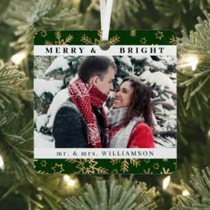 Adorno Metálico Navidades modernos y elegantes Mr. y mrs Couple Ph
