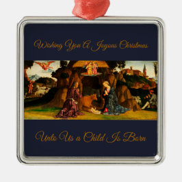 Adorno Metálico Navidades Natividad Escena de la Sagrada Familia