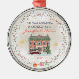 Adorno Metálico Navidades nuevos de nuevo hogar con nombre persona