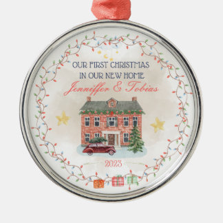 Adorno Metálico Navidades nuevos de nuevo hogar con nombre persona