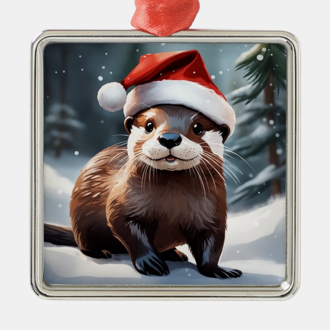 Adorno Metálico Navidades Otter Ornament (Frente)