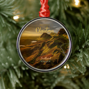 Adorno Metálico Navidades paisajistas de Escocia