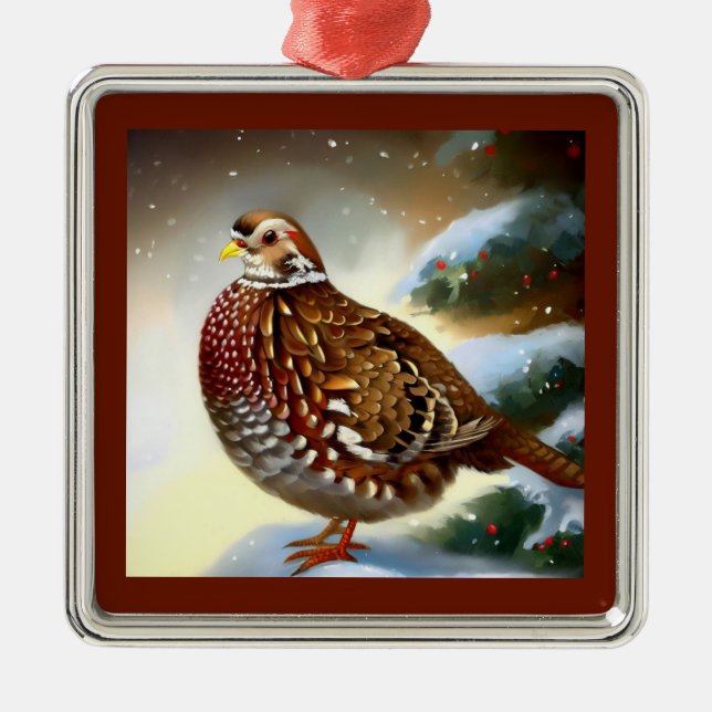 Adorno Metálico Navidades Partridge 1 (Frente)