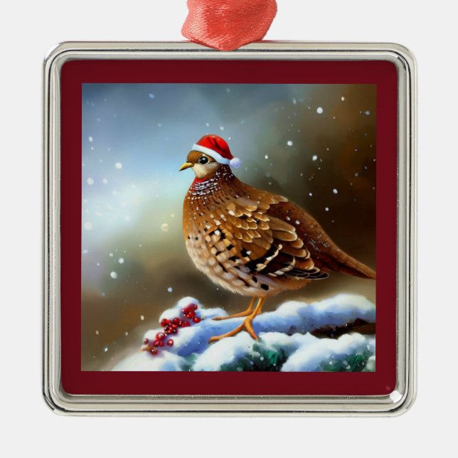 Adorno Metálico Navidades Partridge 2 (Frente)