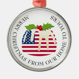 Adorno Metálico Navidades Patrióticos de los Estados Unidos