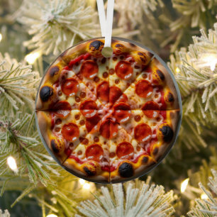 Adorno Metálico Navidades Pepperoni y Cheese Pizza