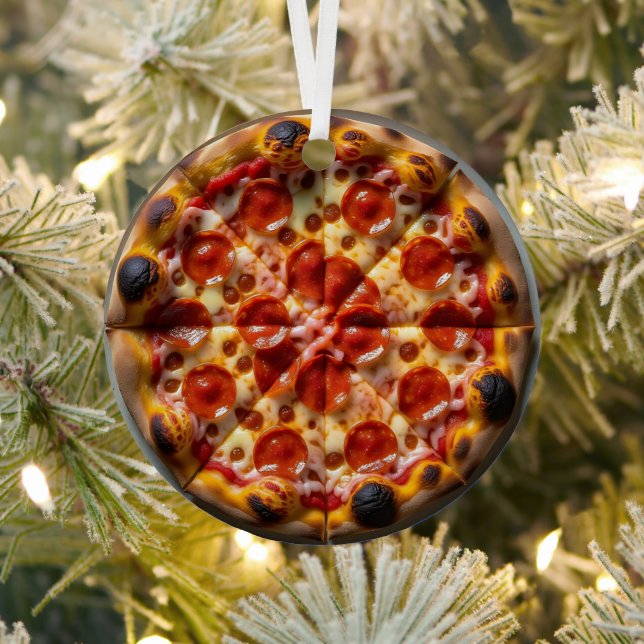 Adorno Metálico Navidades Pepperoni y Cheese Pizza (in situ)