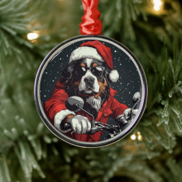 Adorno Metálico Navidades Perro de montaña Bernese